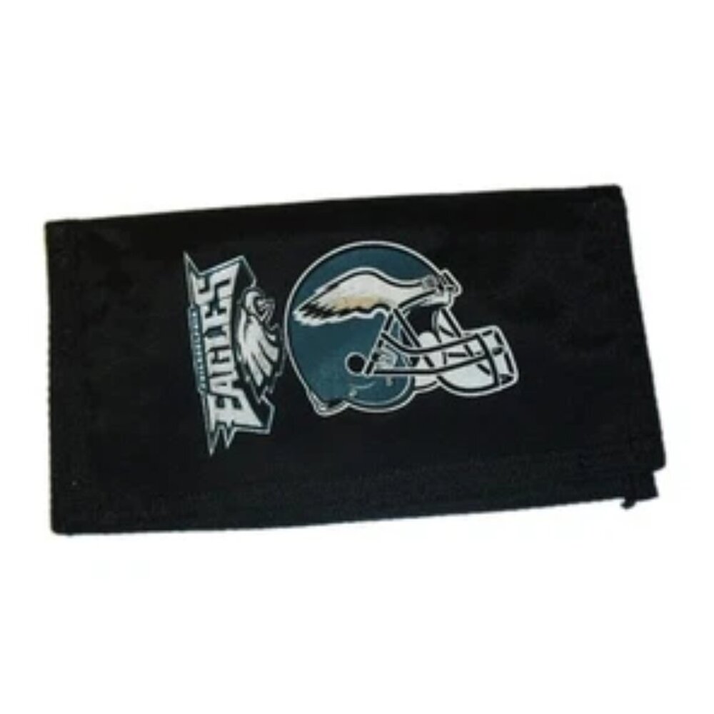 Philadelphia Eagles Womens Black Nylon Wallet Credit Card Holder New Nfl